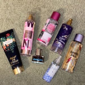 Set of random perfumes/lotions